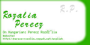 rozalia perecz business card